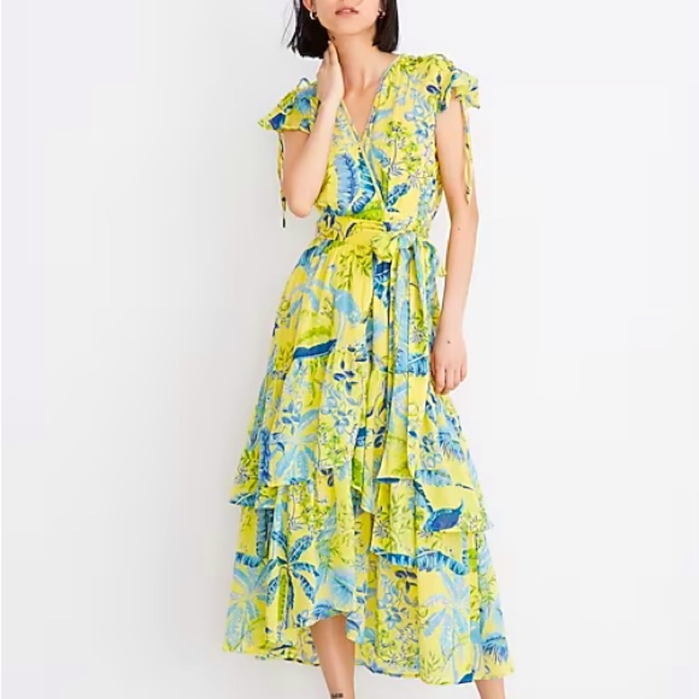 Banjanan Mercy Lisbon Garden Sunshine Wrap Dress Size L - Good Used Cond…